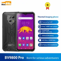 Смартфон Blackview BV9800 Pro IP68, прочный, 48 МП, P70 восемь ядер, Android 9,0, мобильный телефон 6 ГБ + 128 ГБ, тепловизор, NFC