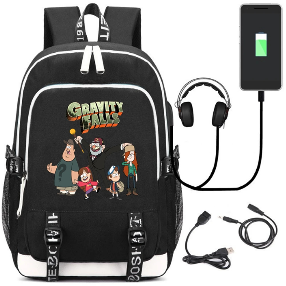 Аниме Гравити Фолз Билла Cipher Journal 3 USB рюкзак для подростков детские школьные сумки Сумка для книг унисекс дорожные сумки на плечо для ноутбука