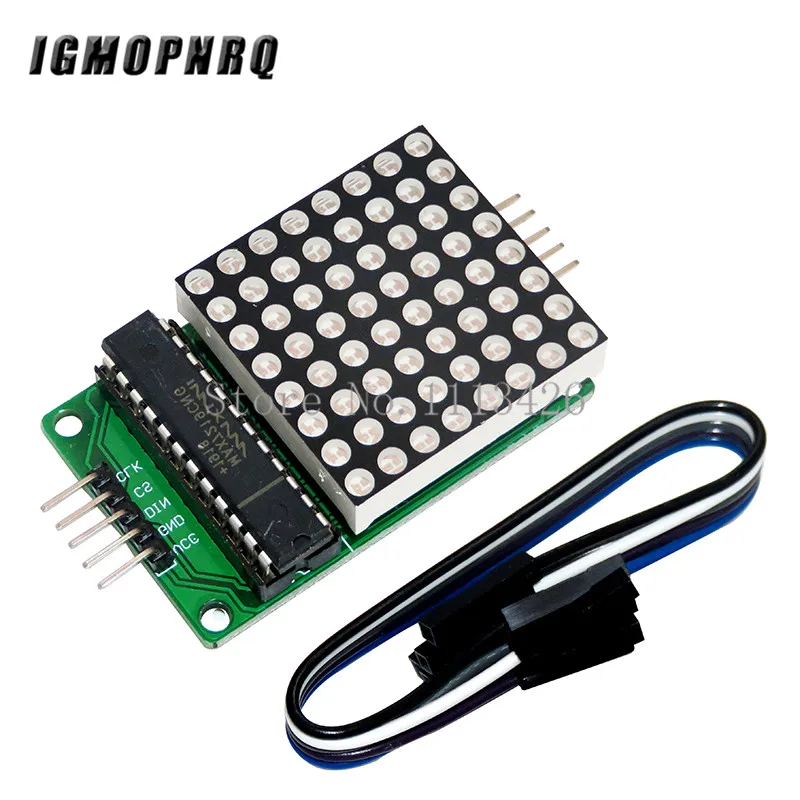 10PCS MAX7219 8*8 dot matrix module microcontroller display MCU LED Display Control Module For Arduino 5V Red | Электронные