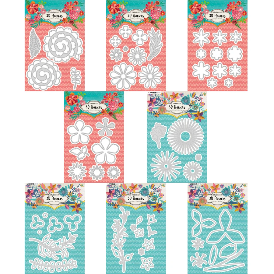 LLove CCraft Metal cutting dies 3D Flower Scrapbook paper craft knife mould blade punch stencils | Дом и сад