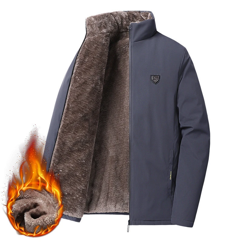 mens waterproof jacket 2021 Men Winter Feece Jacket Casual Classic Warm Thick Parkas Jacket Coat Fur Lining Pockets Windproof Jacket Men Plus Size 8XL men's coats & jackets