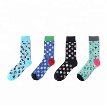 Classic Fire Balloon Breathable Custom Crew Men Cotton Socks Fashion Socks