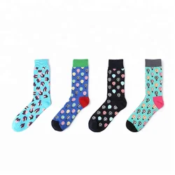 Classic Fire Balloon Breathable Custom Crew Men Cotton Socks Fashion Socks