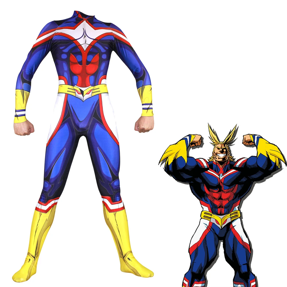 Аниме «Мой герой» Academy Boku no Hero academic Косплей Костюм AllMight Zentai боди костюм комбинезоны