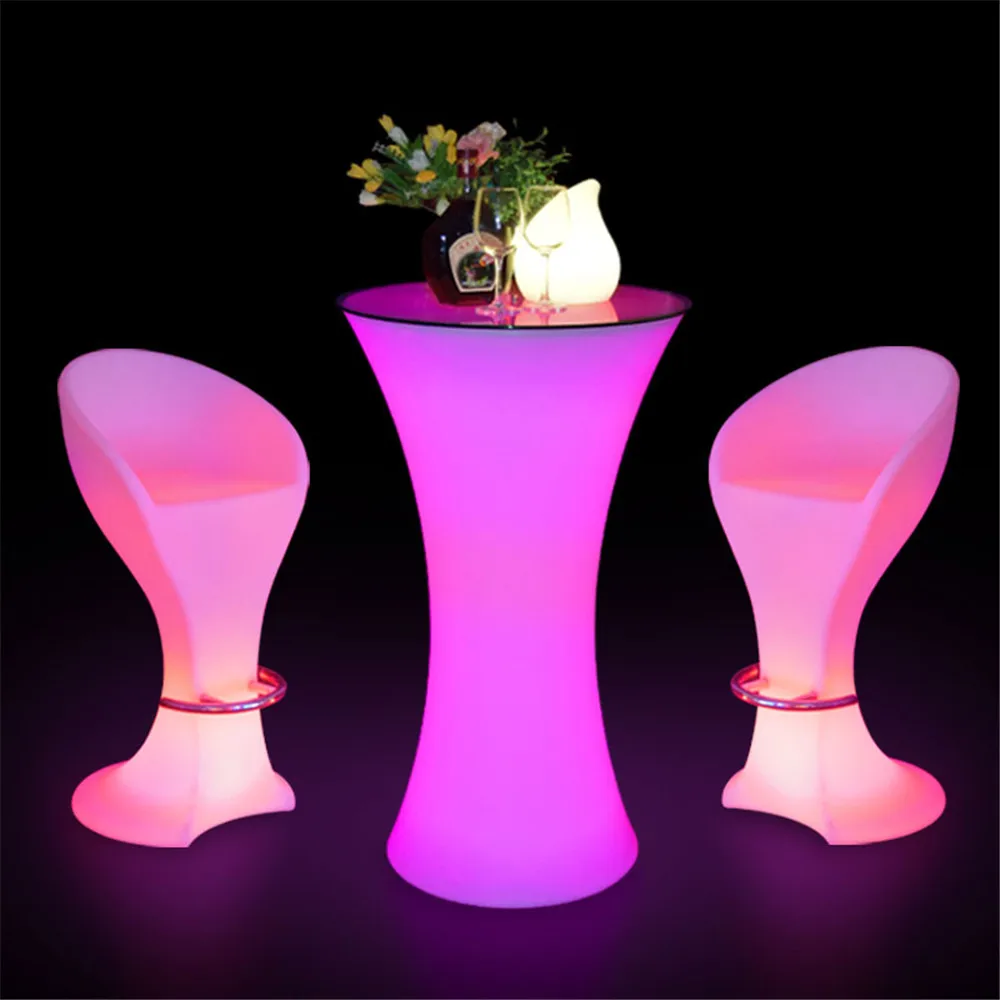 110CM height Rechargeable LED illuminated cocktail bar table nightclub coffee shop creative Commercial Furniture 110CM height Rechargeable LED illuminated cocktail bar table nightclub coffee shop creative Commercial Furniture