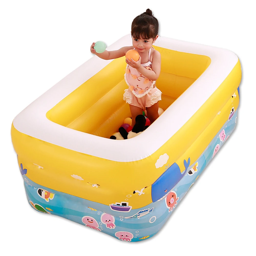 

Children's family Pool Inflatable Square Swimming Pool Heat Preservation Kids indoor outdoor water inflatable Pool 130*85*55cm