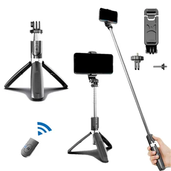 

4 in1 Bluetooth wireless Selfie Stick Tripod Foldable & Monopods Universal For Smartphones For Gopro and Sports Action cameras