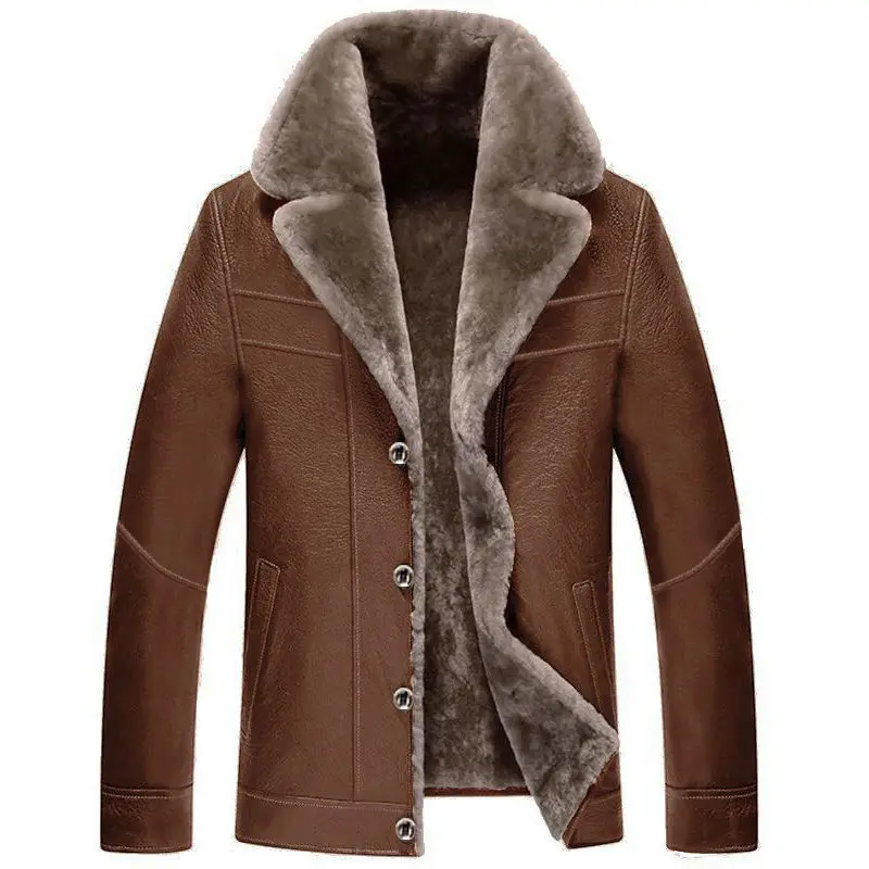Leather jacket Новая зимняя мотоциклетная мужская кожаная куртка Мужская ветровка ПУ куртки Мужская Верхняя одежда теплые ПУ бейсбольные куртки размер 4XL - Цвет: Leather jacket