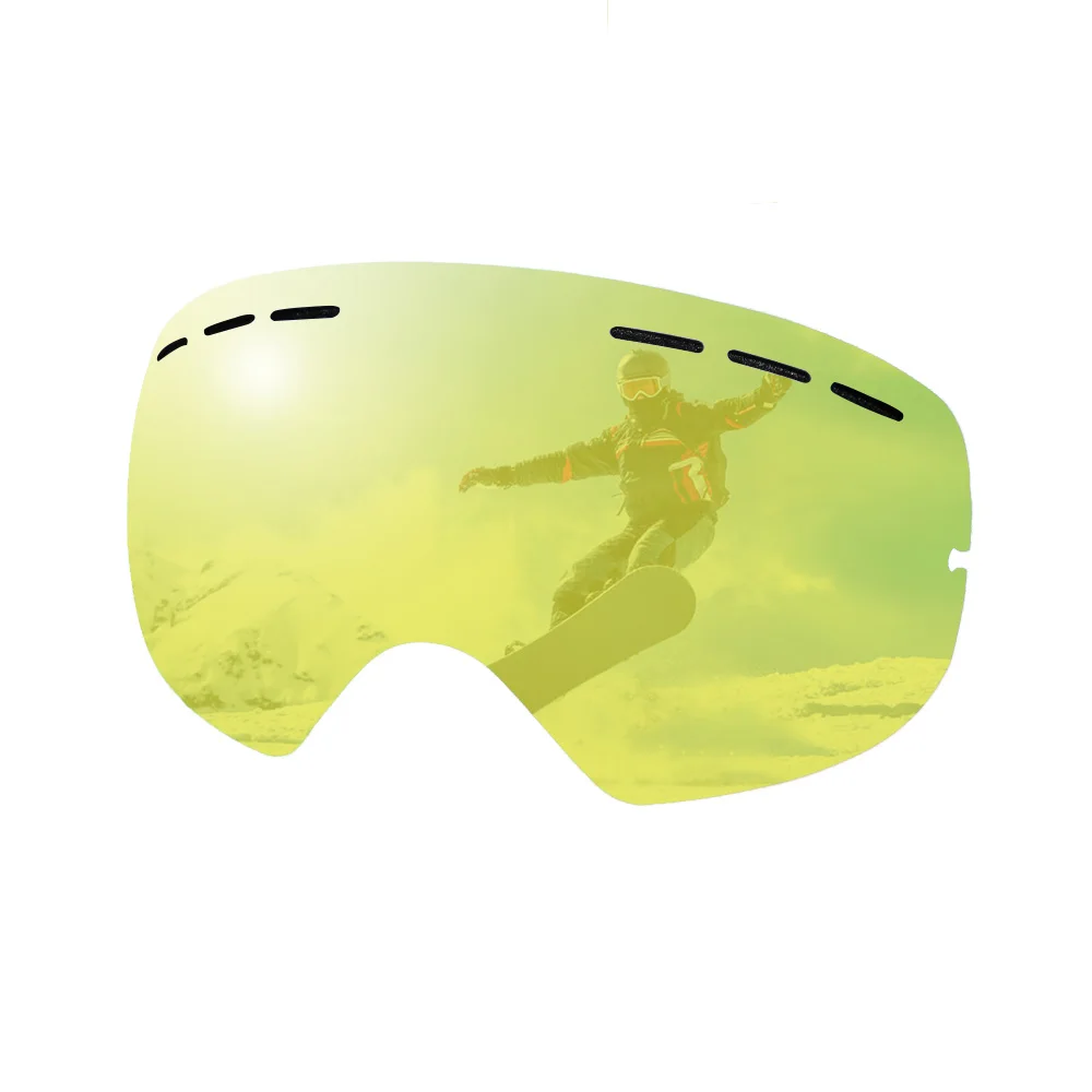Новинка, мужские и женские лыжные очки, двухслойные, противотуманные, лыжные очки, снежные очки, сноуборд, солнцезащитные очки, лыжная маска для снегохода - Цвет: SKI Yellow Lens