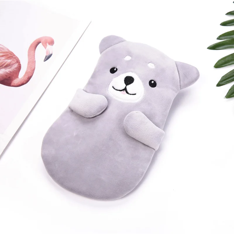 Gray Huggable Bear Милый мультфильм грелка мешок толстой резины Huggable медведь наполнение воды грелка для рук грелку студента - Цвет: Gray Huggable Bear