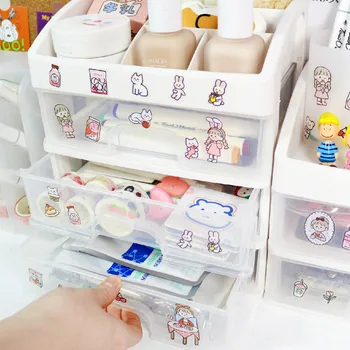 

European-style ins wind desktop storage box drawer type multi-layer skin care cosmetics mask student desk finishing rack LB91004