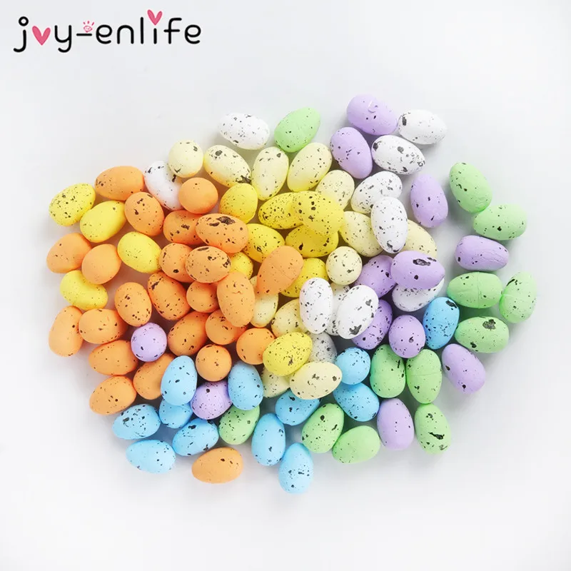 20pcs 3.3cm Foam easter eggs Happy Easter Decoration Bird Pigeon Eggs Home Party decor DIY Craft Kids Gift Easter party supplies