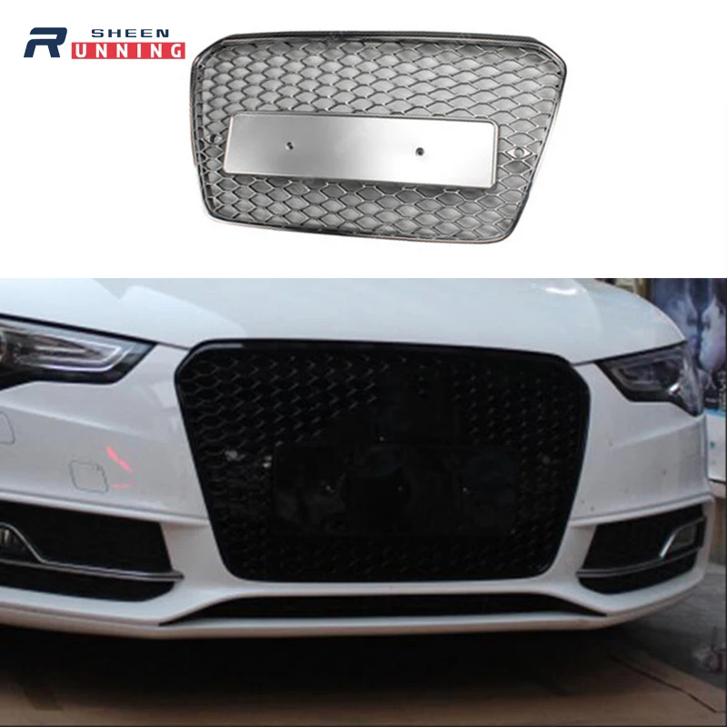 

for Audi A5 S5 RS5 S Line Racing Grill Grills Car Front Bumper A5 RS5 Style ABS Fit Audi Car Accessories 2012-2015