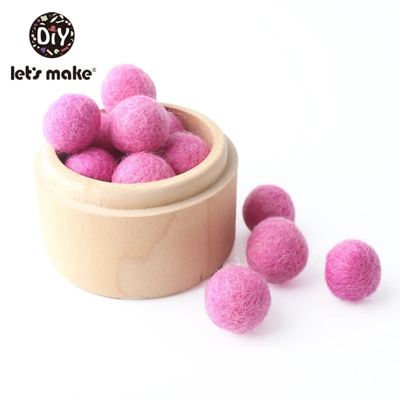 10 шт 20 мм шарик из шерстяного войлока шерстяные помпоны DIY аксессуар для рукоделия Красочные шерстяные шарики для украшения детской комнаты домашний декор - Цвет: Violet