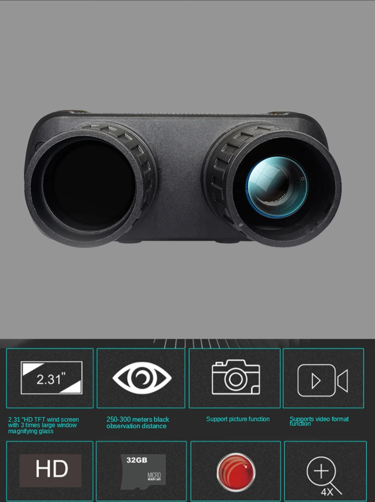 US $125.00 Night Vision Binoculars With High magnification HD Large Screen Infrared Night Up To 400 Meters View Night Vision Telescope
