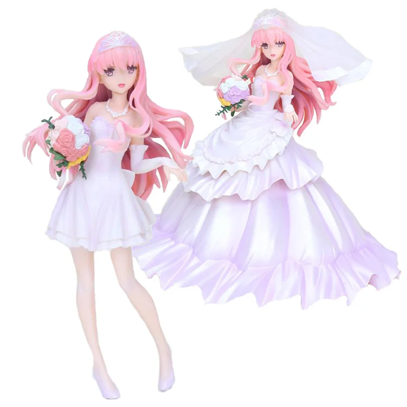 

22cm Anime The familiar of zero KADOKAWA Louise Action Figure Ruizu Finale Wedding Dress native Sexy girl