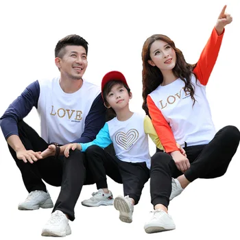 

New Couple Clothes Patchwork Matching Family Outfits Mum and Daughter Clothes Dad Son Sweater Brother and Sister Family Look Top