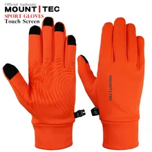 MOUNTITEC унисекс Ультратонкий 5 пальцев Сенсорный экран перчатки, высокие бархатистые Стрейчевые колготы бини шапки-бини шапки, быстро сохнет, Non-slip, бег и Велоспорт перчатки
