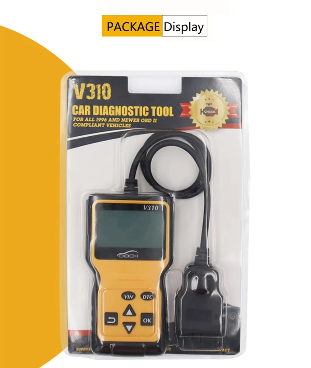 OBDII Автомобильный сканер V310 OBD2 считыватель кодов V1.1 автомобильный диагностический инструмент V310 сканер кода V310