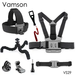 Vamson 8 в 1 Аксессуары для камеры Go рro Hero 5 Осьминог крепление для монопода/треноги нагрудный ремень с для SJCAM для Xiaomi для Yi 4k VS12