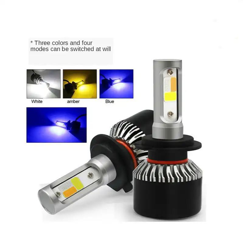 車のledヘッドライトe2三色フラッシュランプハイライト遠近光変換h1h4h7ledヘッドランプh11 Ledヘッドライト電球 車のヘッドライトの球 Led Aliexpress