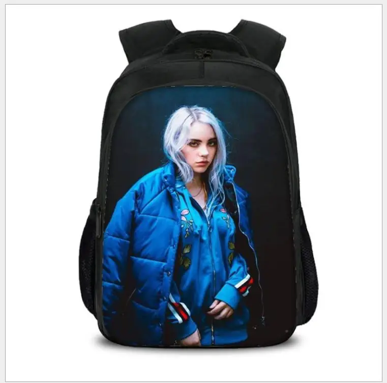 as pictures Billie Eilish рюкзак для школы 16 дюймов Детские рюкзаки Детский рюкзак для девочек и мальчиков Mochila Escolar - Цвет: as pictures