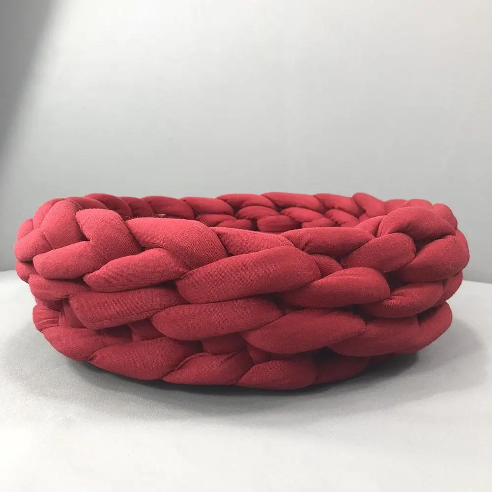 Dark red Pet nest Cave ручная вязка Meachine моющийся сплошной цвет спальное гнездо для маленькой собаки кошки - Цвет: Dark red