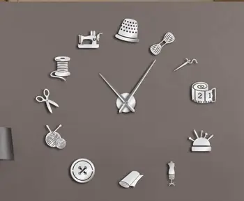 

New Fashion Simple Living Room DIY Hanging Clock Clock Sticken on the Wall 3D Creative Watch Home Decoration Creative Clock