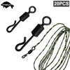 20PCS Carp Fishing Quick Change Rolling Swivel Carp Rig Solid Ring Swivels Long Body  Swivel Snap Connectors Fishing Accessories ► Photo 1/6