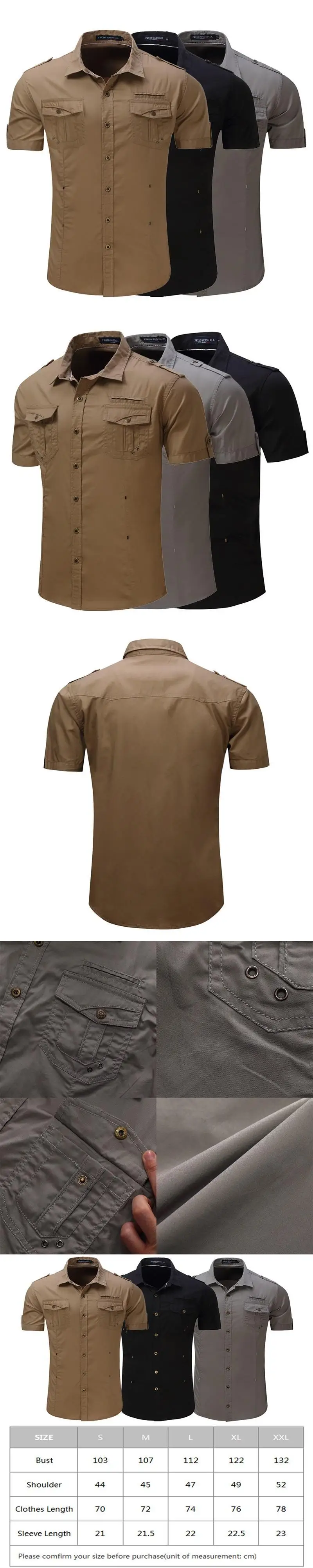 Cotton Solid Short Sleeve Shirts Work Shirt For Male Plus Size Lapel Shirt Short Sleeve Male Camisa Home Leisure Shirt#xin