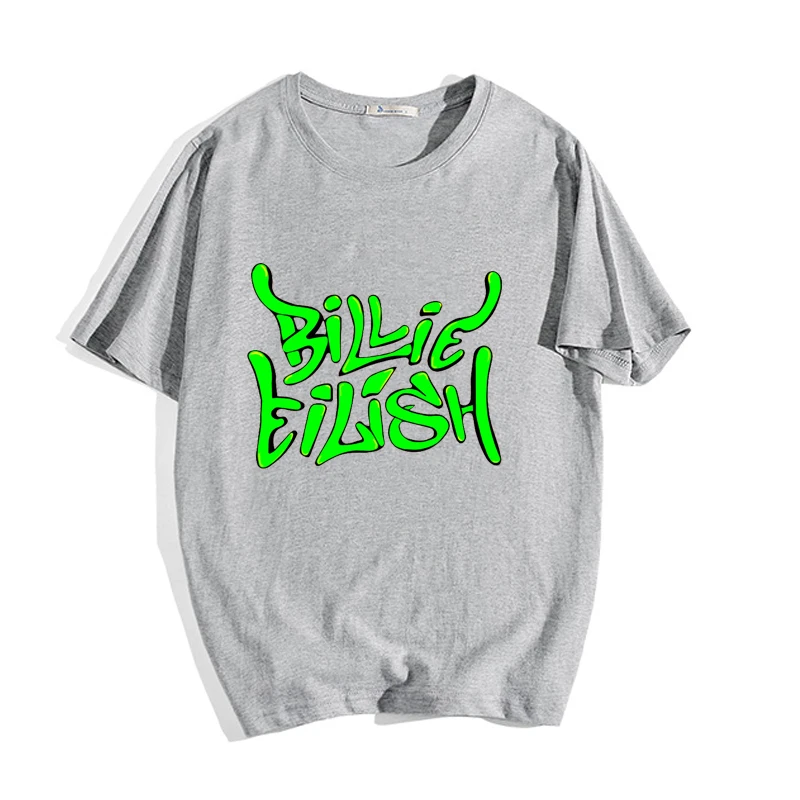 906M-billie eilis1.5 Kpop Billie Eilish футболка с принтом женские Harajuku футболки Camistas Vevano Mujer женские мужские хипстерские топы размера плюс Повседневная Верхняя одежда - Цвет: 906M-billie eilis1.5