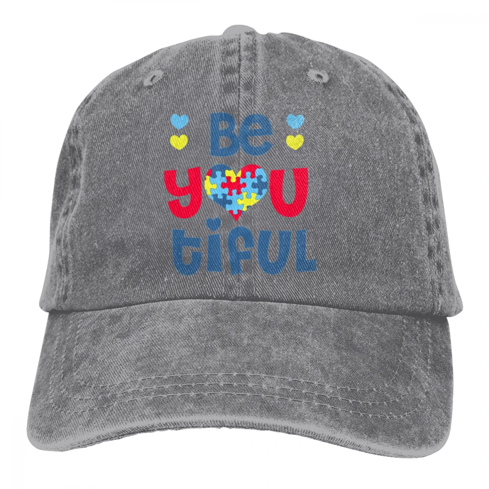 Be You Tiful Casquette натуральный унисекс Мужские Женские джинсовые бейсболка с ремешком кепки Регулируемый Гольф папа шляпа