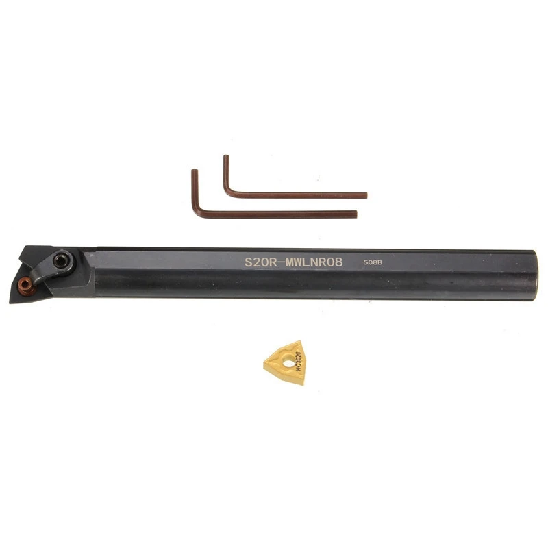 20X200mm S20R-MWLNR08 Lathe Turning Tool Boring Bar Holder for WNMG0804 Right Hand 95 Degree