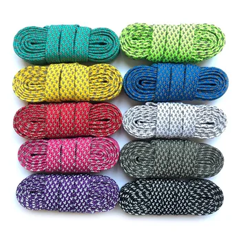 

Shoelace Highlight Reflective Flat Shoelace Sneakers Sports Reflective Lace Fashion Colorful Wild Braided Pants Hat Rope Strap
