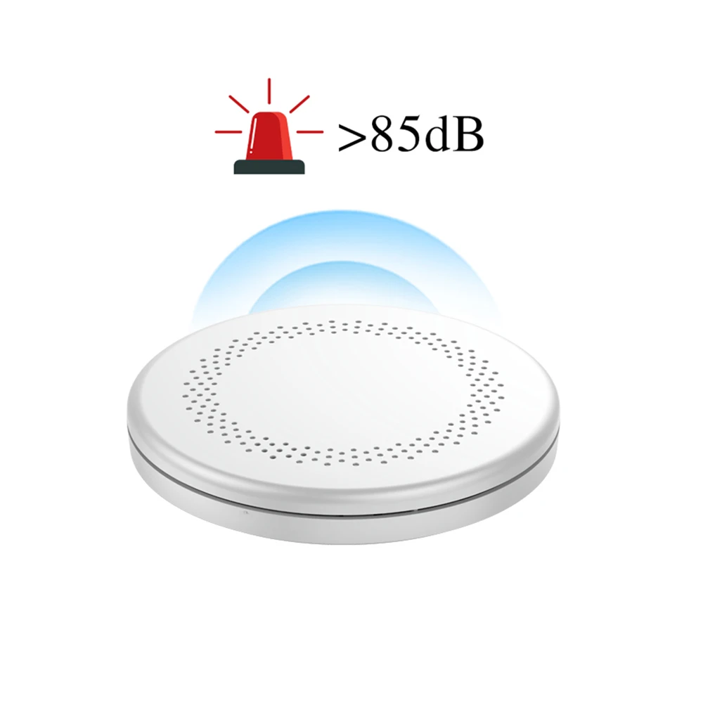 Smoke Detector Tuya Smart Home Connected WLAN AA Battery Fire Detector Test Winner Wi-Fi Fire Complies with EN 14604