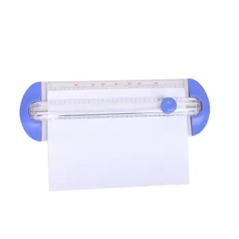 

with Pull-Out Ruler Plastic Guillotine Cutter Trimmer Mini Labels Scrapbooking Office Supplies Lightweight Practical Photo