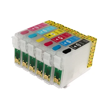 

T0821 cartridge For Epson Stylus R270 R390 RX590 TX700W TX800W T50 TX720 TX700 TX800 RX610 printers Refillable with ARC Chips