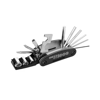 

Bike Repair Set Bag Bicycle Multifunctional 16 in 1 Tool Kit Hex Key Wrench Tire Patch Lever Portable Handy Multi Tool