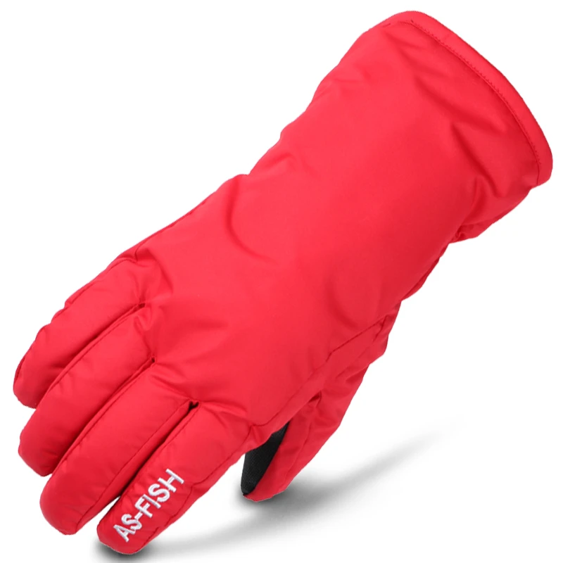 WOSAWE перчатки для катания на лыжах Зимние водонепроницаемые флисовые теплые износостойкие перчатки для катания на коньках - Цвет: FYST06R For Women