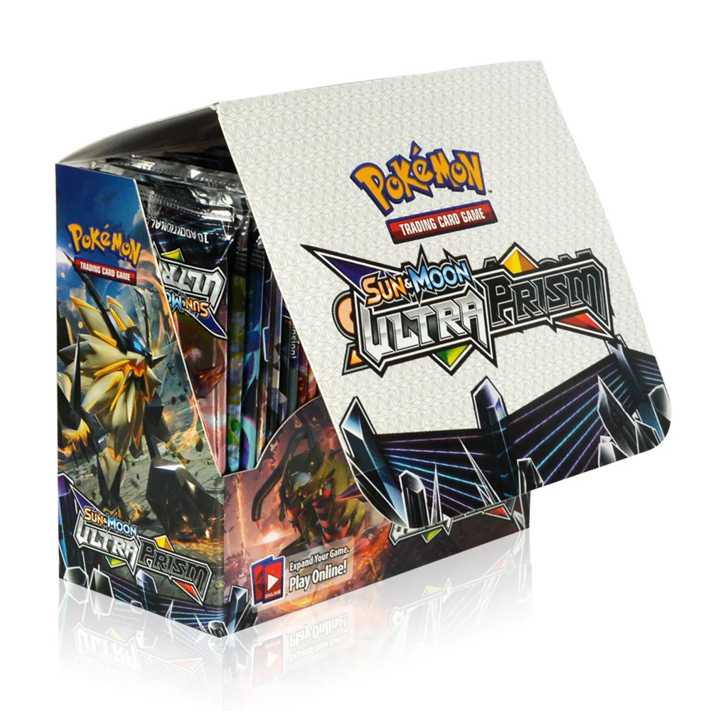 Caixa de Reforço Cartão de Negociação Cartão de Jogo Sun e Lua Caixa Pokemon Cartão Tcg Ultra Prisma 36 Pacote Coletar Cartões 324 Pçs - 3 e lua ultra prisma 36 pacote caixa