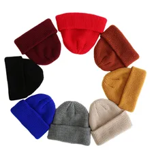 Женские и мужские шапки с логотипом на заказ, вязаная шапка, простая одноцветная шерстяная шапка, зимняя теплая шапка Skullies