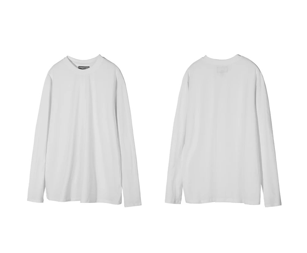 Новое поступление модные хип хоп мужские с длинными рукавами чистый цвет хлопок винтажный Европейский стиль блузка из хипстера - Цвет: Белый