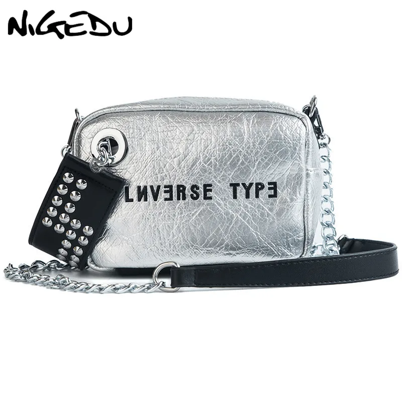 Nigedu Crossbody Bags For Women Clutch Bag Shiny Designer Female