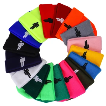 

13 Color Billie Eilish Hat Knitted Beanie Hat Winter Women Billie Eilish Beanie Men Hip-hop Beanies Embroidery Hats For Women
