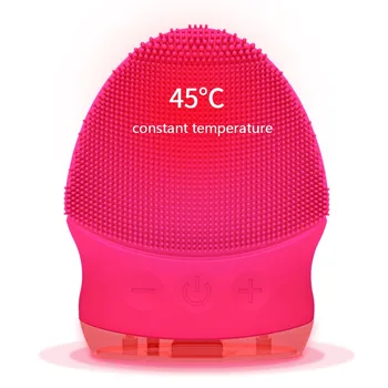 

Electric Facial Cleansing Brush Silicone Sonic Vibration Cleaner Deep Pore Cleaning Skin Massager Face Brush Face Cleaner New