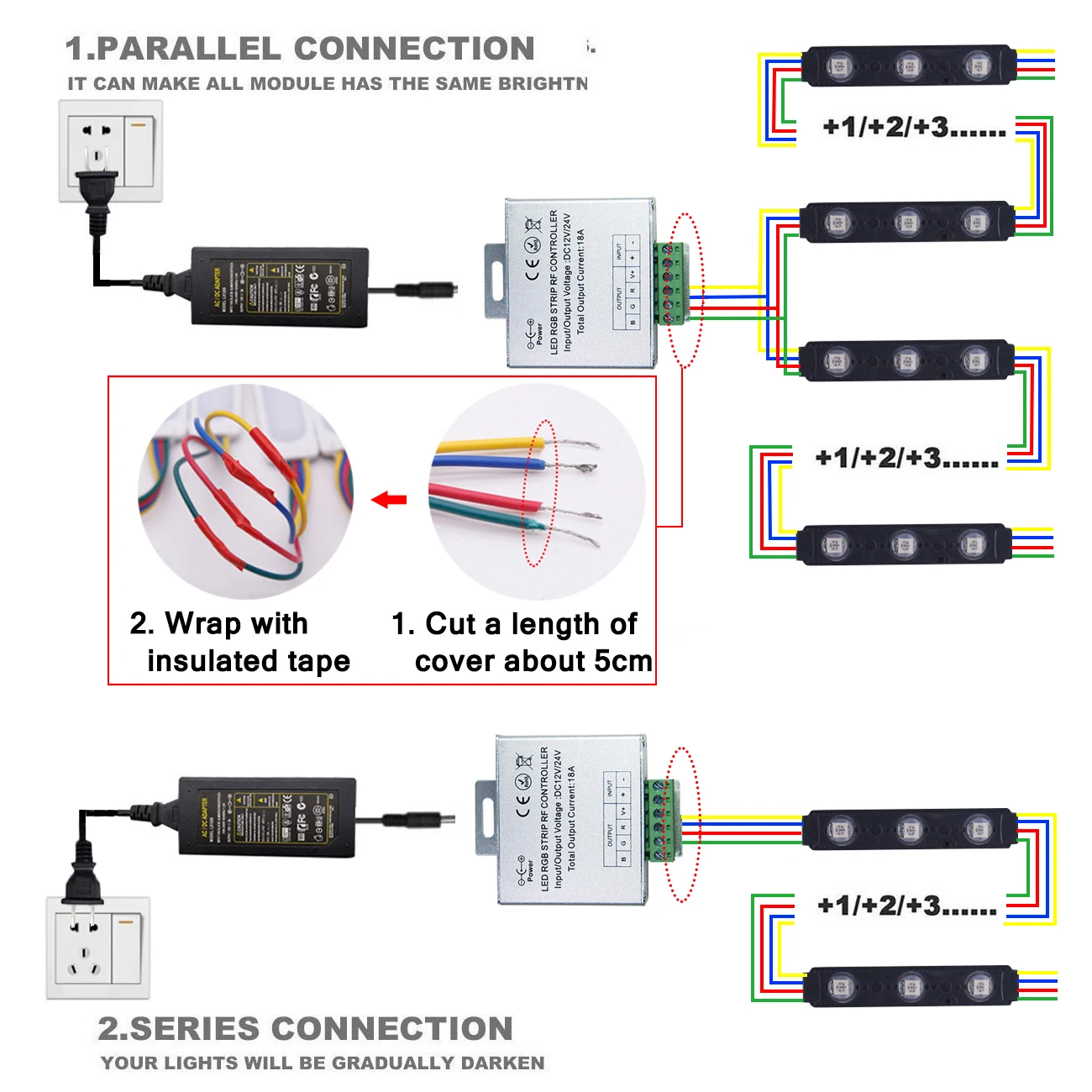 Супер яркий SMD 5050 Светодиодный модуль светильник 3 светодиодный s DC12V водонепроницаемый магазин оконный светильник s светодиодный рекламный модуль Светильник лампы RGB лампа