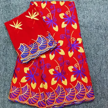 

5&2 yards African Dry Cotton Lace Fabrics 2020 High End Embroidery Lace Swiss Voile Lace Stone Swiss Voile Lace In Switzerland