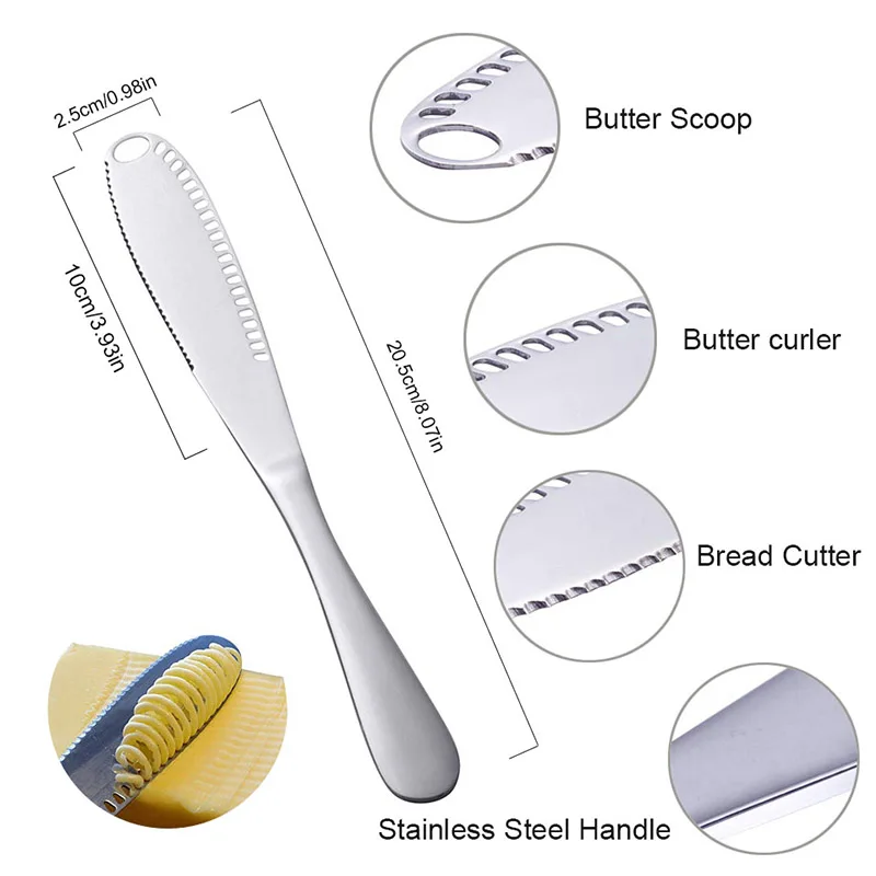 TEENRA 1 шт. нож для масла и сыра из нержавеющей стали нож для нарезки крема s многофункциональная слайсер для масла инструменты для завтрака