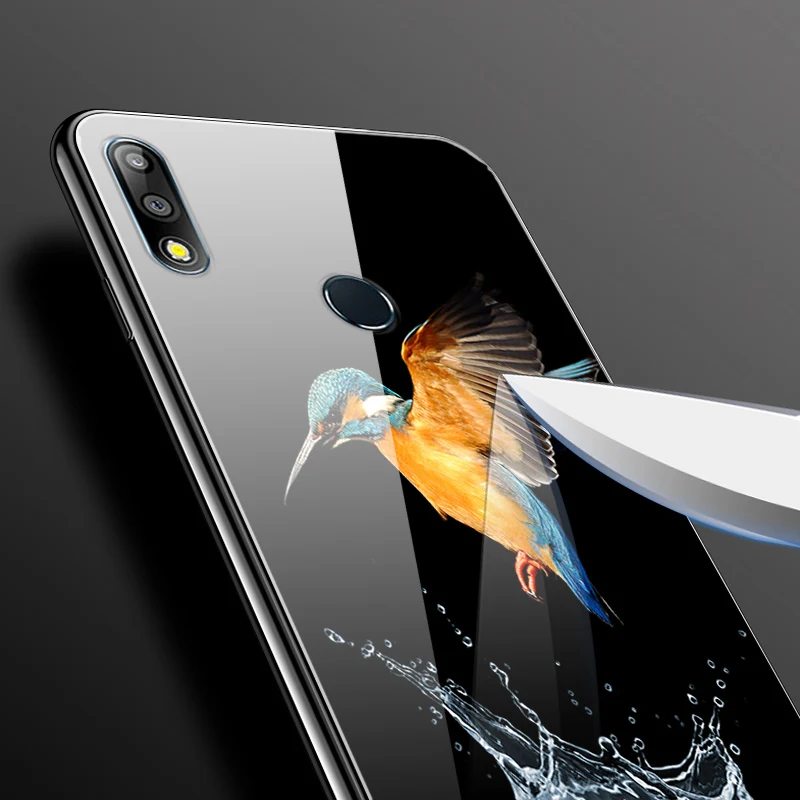 ДЛЯ Vivo Y91C чехол Модный стеклянный жесткий чехол для телефона для Vivo Y91i Y 91i Vivo91i Y 91C Мягкий ТПУ бампер на Vivo Y91C Coque