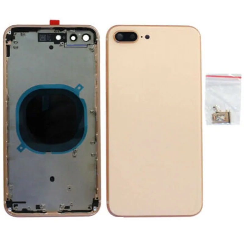 Чехол с полным корпусом для iPhone 8 Plus, задняя крышка без гибкого кабеля, задняя крышка+ sim-лоток, боковые части для ключей+ средняя рамка